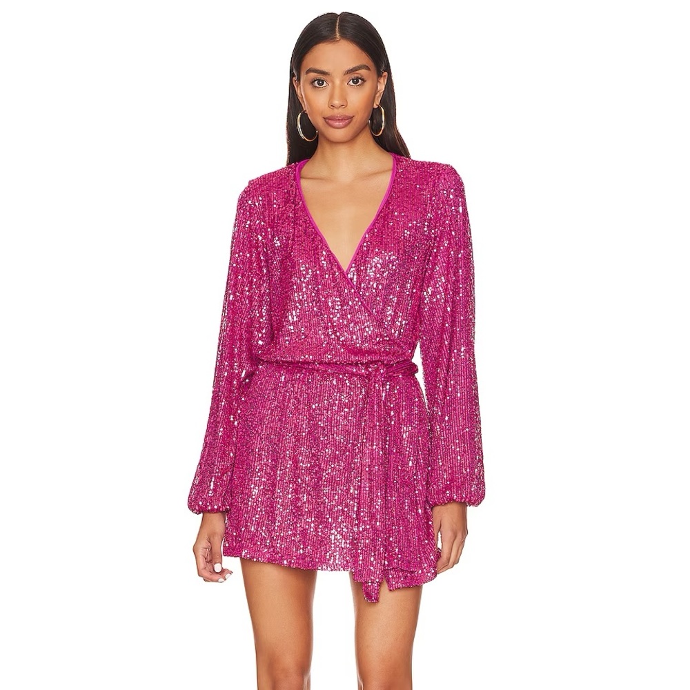 Free People Pink Sequin Christa Romper